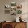 BRINJOY Framed Vintage Floral Landscape Canvas Art - Poppy Field Oil Painting for French Country Farmhouse Decor - 4 of 4