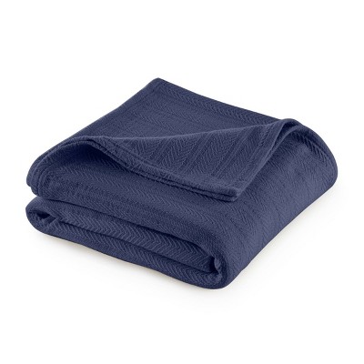 Full/Queen Cotton Bed Blanket Indigo - Vellux
