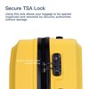 Gulches 3 Piece Luggage Sets ABS Lightweight Suitcase with Two Hooks, Spinner Wheels, TSA Lock,  Lightweight Suitcases for Travel,(20/24/28), Yellow - 4 of 4