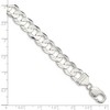 Black Bow Jewelry Men's 12mm Sterling Silver Solid Concave Beveled Curb Chain Necklace - 2 of 4