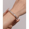 925 Sterling Silver Tennis Bangle, Cubic Zirconia Cuff Bracelet with Classic CZ Line Design for Women - 2 of 4
