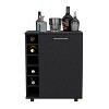 Depot E-Shop Tilden Bar Cart 32.3" H, Sleek Mobile Cocktail Station with Built-in Bottle Storage - image 4 of 4