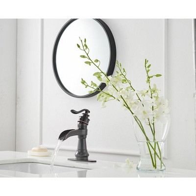 Oil Rubbed Bronze Single Handle Waterfall Bathroom Faucet