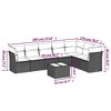 vidaXL Garden Sofa Set Black PE Rattan Large Modular Garden Sofa Set - 3 of 4