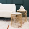 Set of 2 Vernway Side Tables White/Gold - Signature Design by Ashley: Marble Top, Contemporary Living Room Furniture Set - 2 of 4