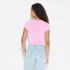 Women's Printed Cap Sleeve Ruff-Collar Blouse - Wild Fable™ - 3 of 4