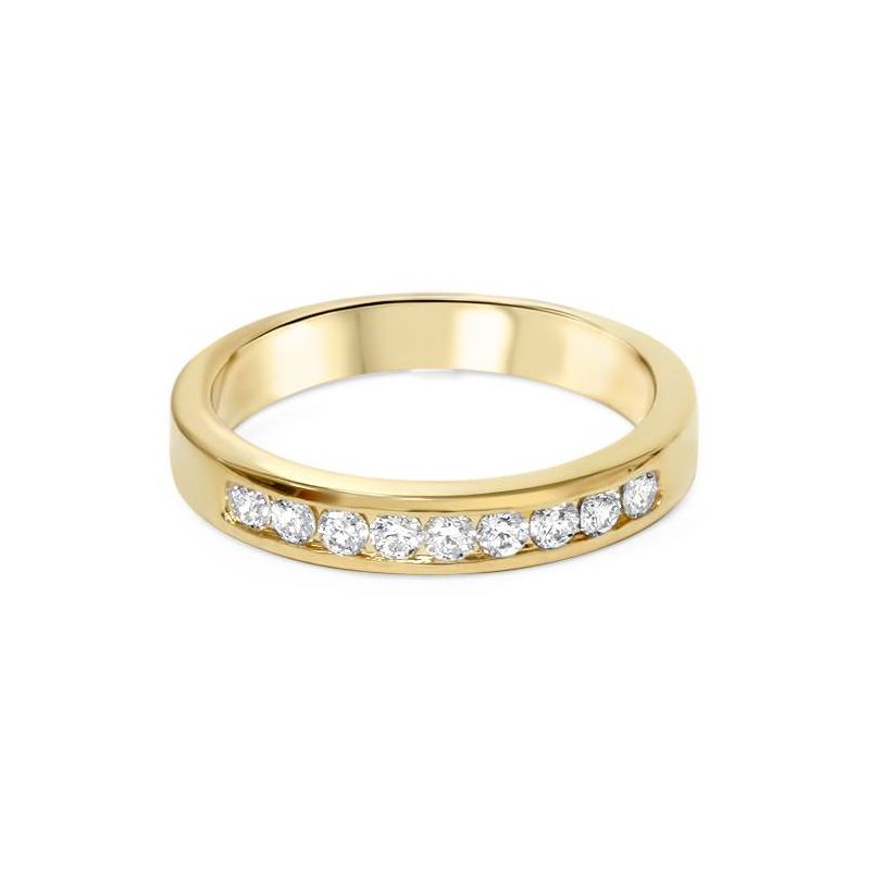 Pompeii3 1/4ct Diamond Ring Channel Set Wedding Band 14K Yellow Gold Size 6 - Size 6, 1 of 3