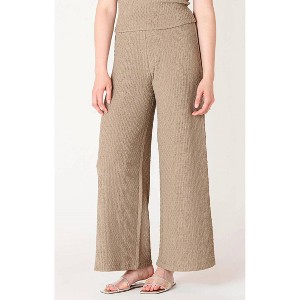 Women's Textured Flowy Wide Leg Pants - Dex Clothing - 1 of 3