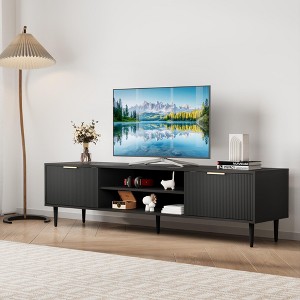 TV Stands, Entertainment Center with 2 Large Storage Cabinets for TVs Up to 75 Inches, TV Stands for Living Room, Bedroom, Office - 1 of 4