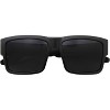 grinderPUNCH Square Black Super Dark Sunglasses  Men Women  Stylish Modern Model Gangster (Black) - 2 of 3