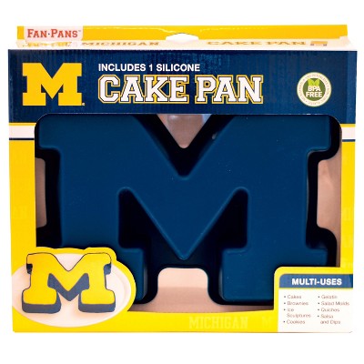 Blue Silicone Non-Stick Michigan Wolverines Cake Pan
