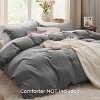 Duvet Cover Set 3pcs Prewashed Fabric Queen Size Bright White - Bedsure - 2 of 4
