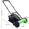 SUGIFT 14-Inch 5-Blade Manual Push Reel Lawn Mower with Grass Catcher – Adjustable Height, Eco-Friendly, Low Maintenance - 4 of 4