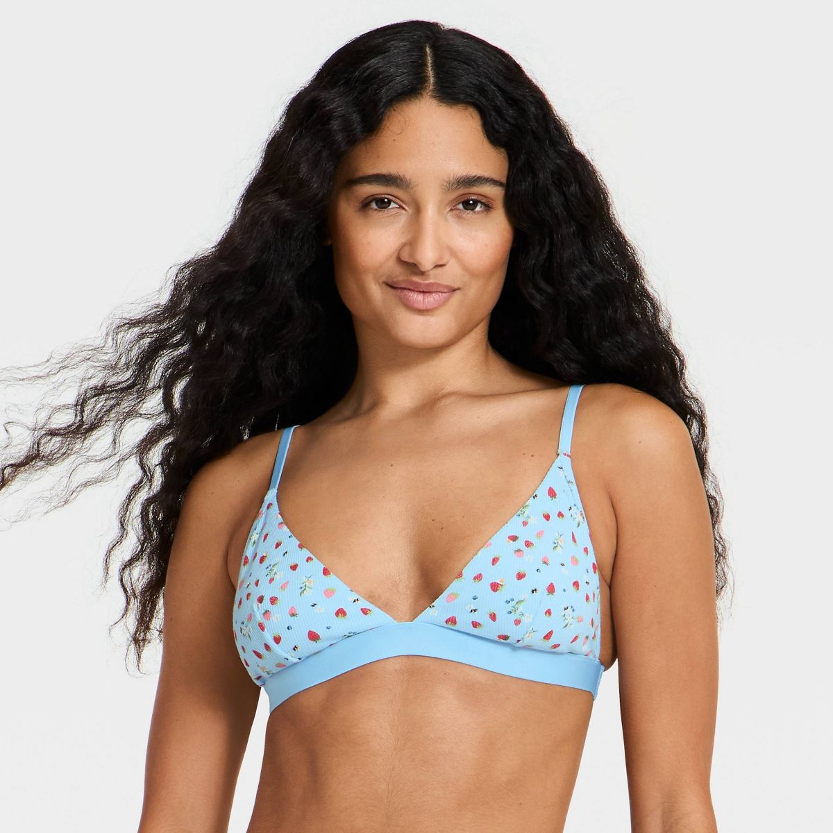 Women's Cotton Rib Triangle Bralette - Wild Fable™