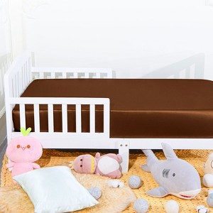 Silk Satin Fitted Crib Sheet, Super Soft and Silky Crib Sheet for Boys, Girls, Unisex - NTBAY - 1 of 4