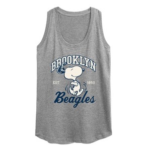 Women's - Peanuts - Brooklyn Beagles Graphic Racerback Tank - 1 of 4