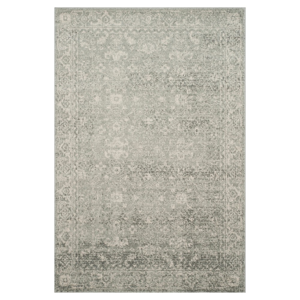 4'x6' Asteria Evoke Rug Silver/Ivory - Safavieh