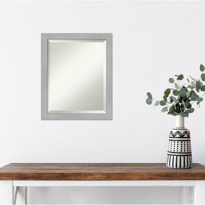 Vista Brushed Nickel 19" x 23" Rectangular Bathroom Vanity Wall Mirror