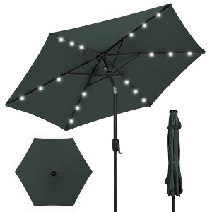 Best Choice Products 7.5ft Outdoor Solar Patio Umbrella for Deck, Pool w/ Tilt, Crank, LED Lights - 1 of 4