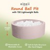 KIDKII Round Ball Pit Soft Velvet Indoor Play Toy for Toddlers, 150 Balls, Beige - 3 of 4