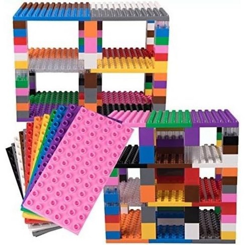 Strictly Briks Classic Big Bricks Tower Set, Rainbow Colors, 12 7.5”x3.75” Base Plates and 96 Assorted Big Bricks, 108 Pieces - image 1 of 1