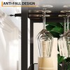 3-Tier Industrial Wine Bar Cabinet with Detachable Wine Rack, Drawer, Glass Holder & Mesh Doors Durable Sideboard and Buffet Storage, Wood - 3 of 4