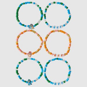 Girls' Bluey 6pk Friendship Bracelets - 1 of 3