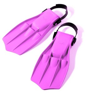 Swimline Florescent Dolphin Children's Recreational Swim Fins - Medium - Pink - 1 of 1