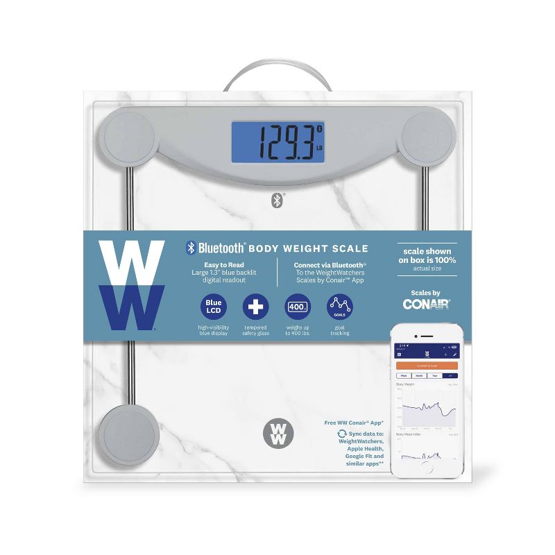 Bluetooth Body Weight Scale Clear - Weight Watchers, 3 of 10
