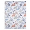 Lambs & Ivy Dino-Might Ultra-Soft Fleece Watercolor Dinosaur Baby Blanket - 2 of 4
