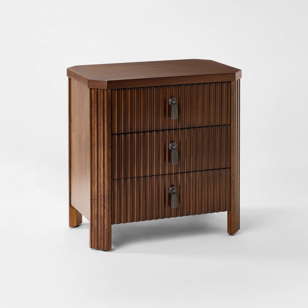 Laguna Nigel Fluted Nghtstand Brown - Threshold™ designed with Studio McGee