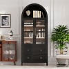 KTMBDW 71" Tall Arched Kitchen Pantry Cabinet with 2 Large Drawers, Farmhouse Kitchen Storage Cabinets with Adjustable Shelves for Kitchen,Living room - 2 of 4