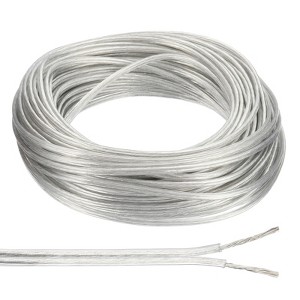 Unique Bargains Tinned Copper Insulated Heat Resistant PVC Covered 300V SPT-1 Round Wire 18AWG - 1 of 4