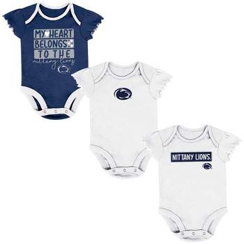 NCAA Penn State Nittany Lions Infant Girls' 3pk Bodysuit Set