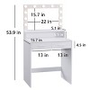 Vanity Desk Modern with LED Mirror and Two Drawers for Bedroom Makeup Setup -3irtyhousy - 4 of 4