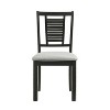 Simple Relax Set of 2 Upholstered Dining Side Chairs with Louvered Back - 3 of 4