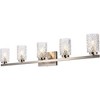 Elegant Lighting Cassie 5 lights bath sconce in satin nickel with clear shade - 3 of 4
