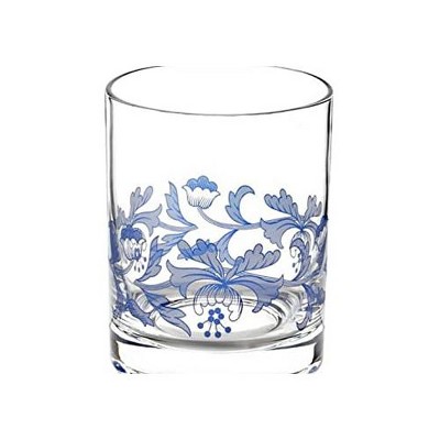 Spode Blue Italian Double Old Fashioned Glasses, 14 oz, Set of 4
