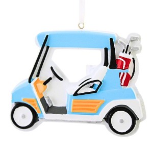 Polarx 2.75 In Golf Cart Christmas Tree Ornament , Christmas Decor Clubs Sport Hole In One (1PC) - 1 of 4