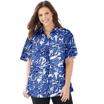 Catherines Women's Plus Size Timeless Short Sleeve Blouse