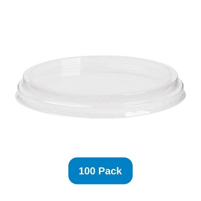 StalkMarket Lid for 8-32 oz Round Deli Container Compostable PLA - Pack of 100