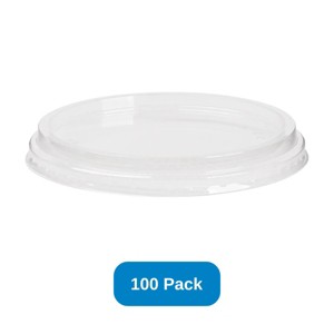 StalkMarket Lid for 8-32 oz Round Deli Container Compostable PLA - Pack of 100 - 1 of 3
