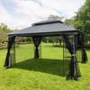 NicBex Outdoor Gazebo, Patio Canopy Tent with Ventilated Double Roof and Mosquito Net (Detachable Mesh Screen on All Sides) for Lawn, Backyard - 4 of 4