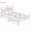 Full/Queen Size Wood House Bed, Easy Assembly, Platform Bed, No Box Spring Needed, Wooden Slat Mattress Foundation - 3 of 4