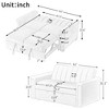 Convertible Soft Cushion Sofa Pull Bed ,for Two People to Sit On - 4 of 4