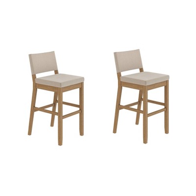 Nathan James Set of 2 Linus Barstools Flax