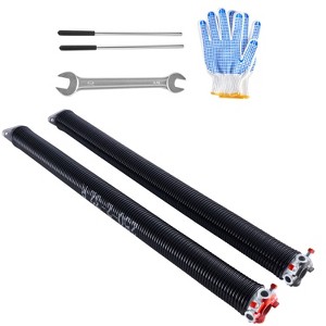 VEVOR Garage Door Torsion Springs, Pair of 0.25 x 2 x 32 in, 16000 Cycles, Electrophoresis Black Coated for Replacement, Garage Door Springs,Black - 1 of 4