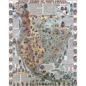 Poster Master Native Tribes of North America, Central America and the Caribbean  18x24 - 1 of 2