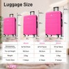 KWPZQEB Luggage 3 Piece Set, Suitcase Spinner Hardshell Lightweight with Handle Password Lock, 20"+24"+28" Luggages - 3 of 4