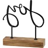 Primitives by Kathy Decorative Metal Word Art Sign with Wooden Base - Joy Sitter - 2 of 3